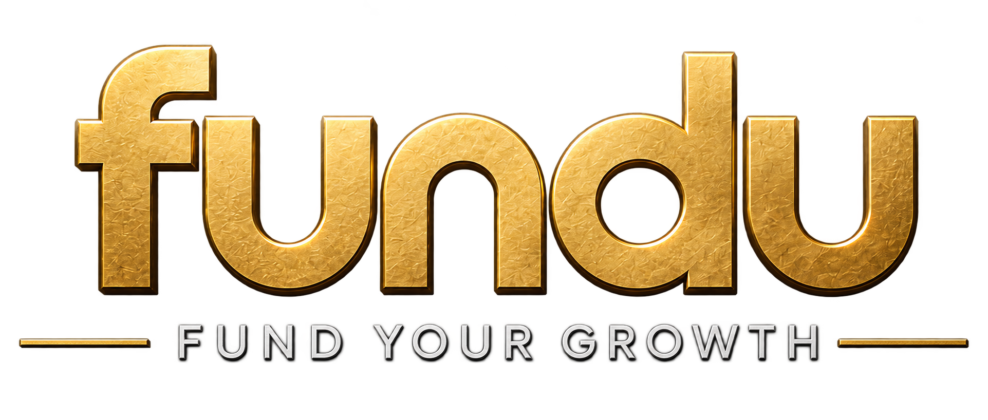 Gold foil fundu logo — Fund Your Growth